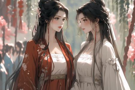 19018-4227823532-(masterpiece),(best quality),(ultra-detailed),dress,multiple girls,2girls,,Chinese clothing,hanfu,,.png